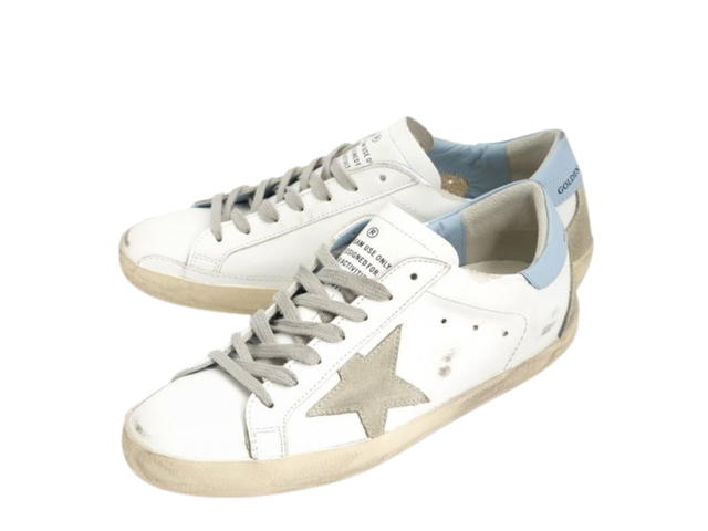Golden Goose Golden Goose Superstar Sneakers White Ice Blue Heel Tab - view 3