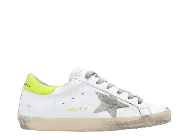 Golden Goose Golden Goose Superstar Sneakers White Lime Green Heel Tab (W) - view 1
