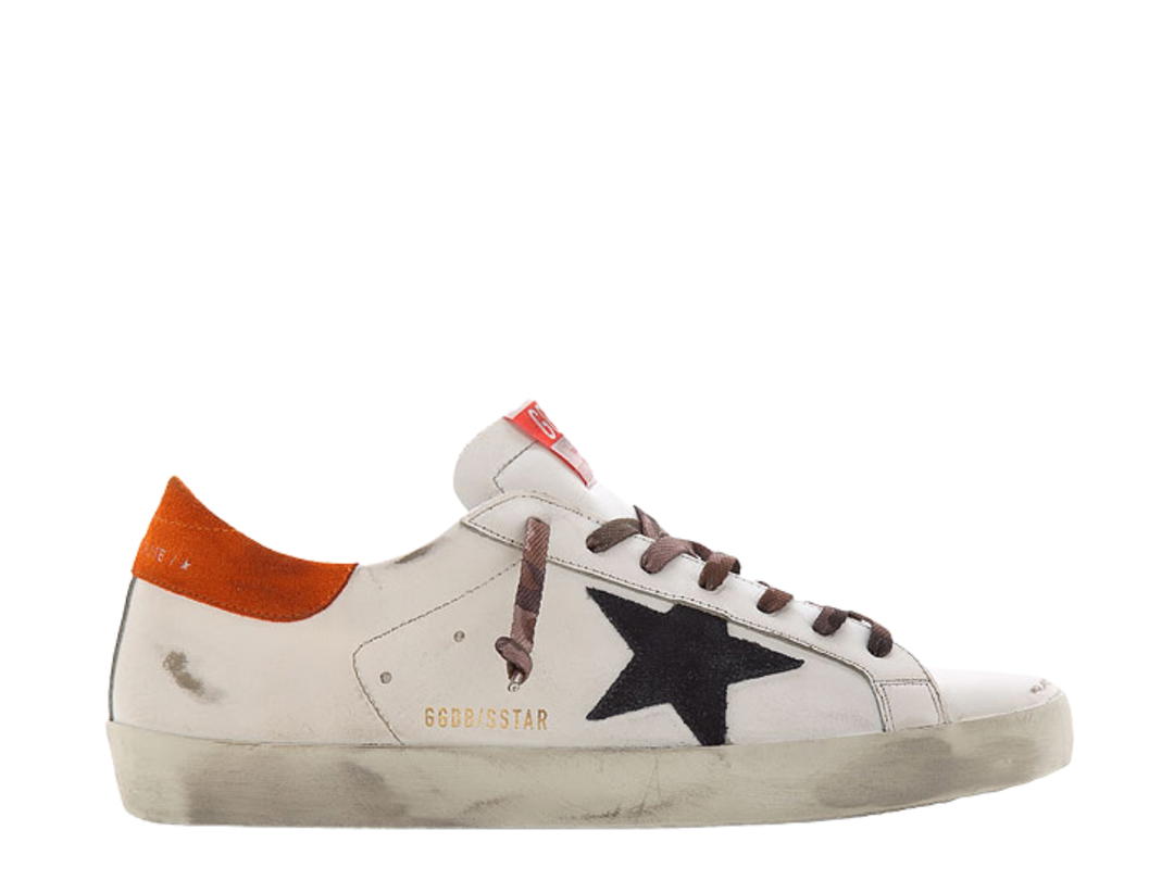 Golden Goose Golden Goose Superstar Sneakers White Orange Heel Tab