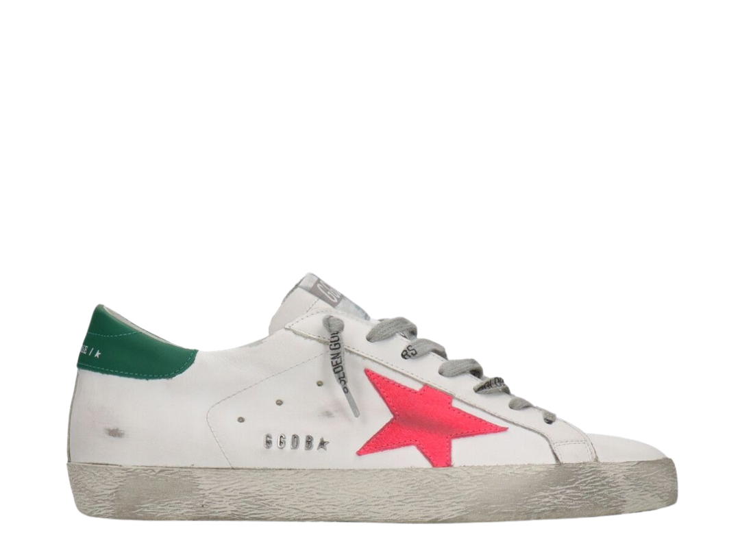 Golden Goose Golden Goose Superstar Sneakers White Pink Green Heel Tab