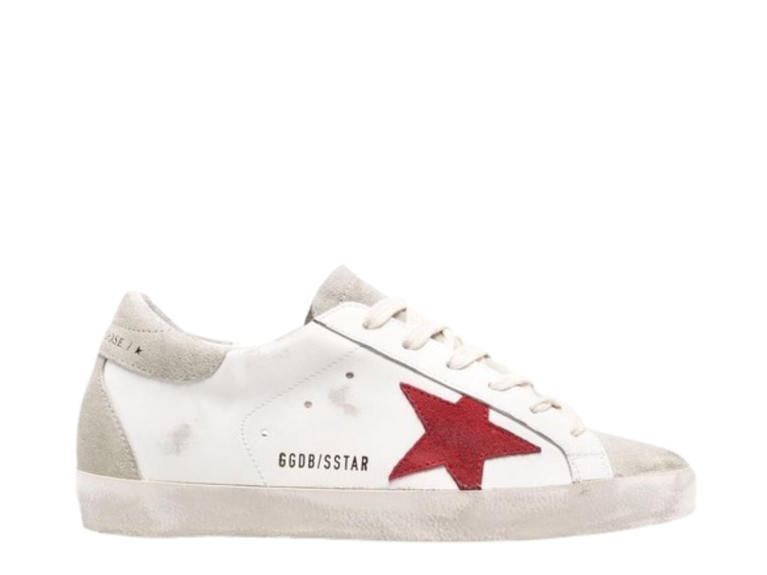 Golden Goose Golden Goose Superstar Sneakers White Red Ice Gray Heel Tab (W)