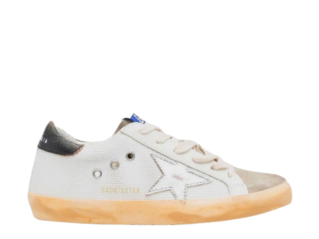 Golden Goose Golden Goose Superstar Sneakers White Silver Taupe Heel Tab Suede Toe (W)