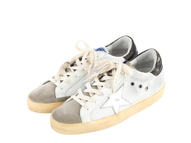 Golden Goose Golden Goose Superstar Sneakers White Silver Taupe Heel Tab Suede Toe (W) - view 3