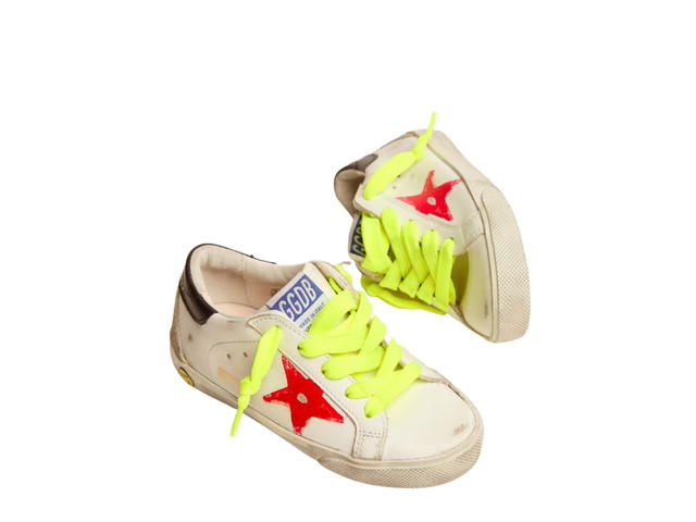 Golden Goose Golden Goose Superstar Sneakers With Red Screen Star White Black Heel Tab (GS) - view 2
