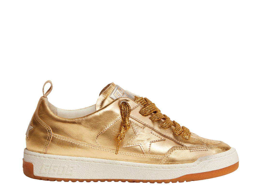 Golden Goose Golden Goose Yeah Leather Sneakers Gold Laminated (W)