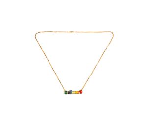 Buy Golf Wang Happy Logo Gold Necklace Multicolor at Sasom – Authentic and Ready to Ship