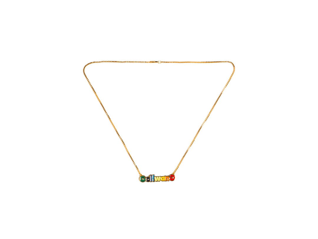 Golf Wang Golf Wang Happy Logo Gold Necklace Multicolor