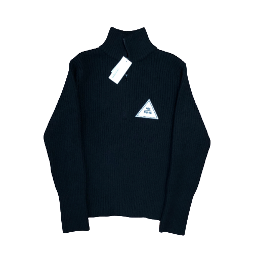 Buy Gosha Rubchinskit Black Zip Collar Sweater at Sasom – Authentic and Ready to Ship