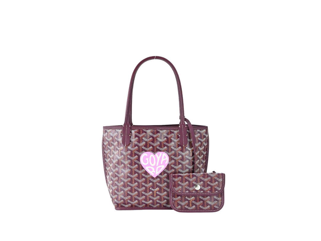 Goyard Goyard Anjou Mini Bag Coeur Light Pink Burgundy