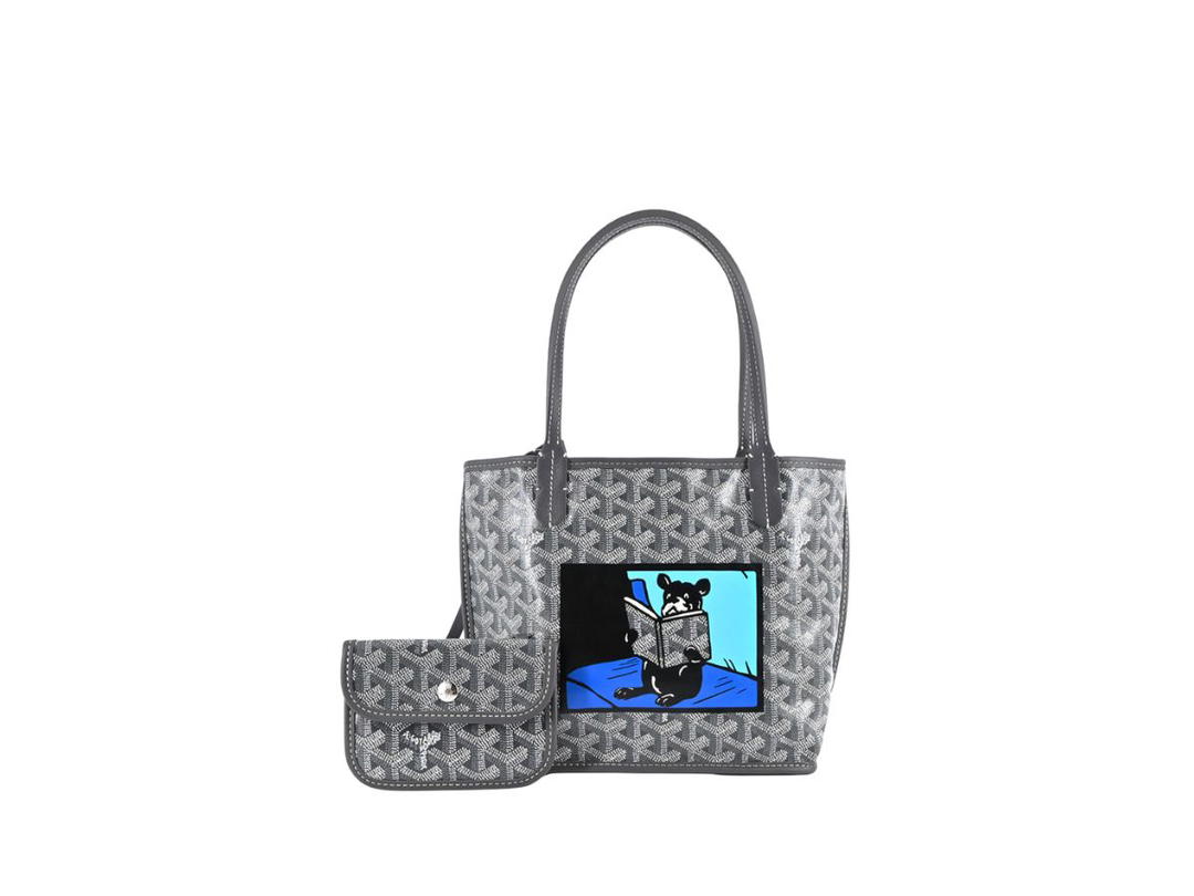 Goyard Goyard Anjou Mini Bag Hulot dans le train Sky Blue & Turquoise Grey