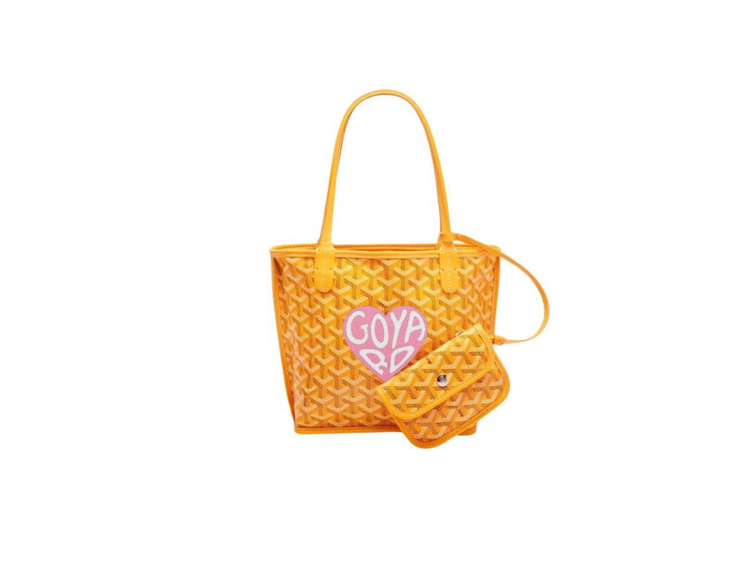 Goyard Goyard Anjou Mini Bag Coeur Oversized Pink Yellow