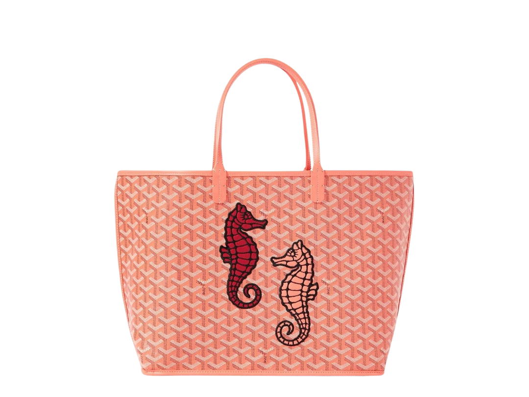 Goyard Goyard Anjou PM Bag Seahorse Embroidery Coral