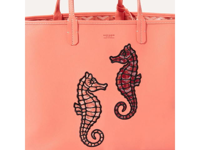 Goyard Goyard Anjou PM Bag Seahorse Embroidery Coral - view 4