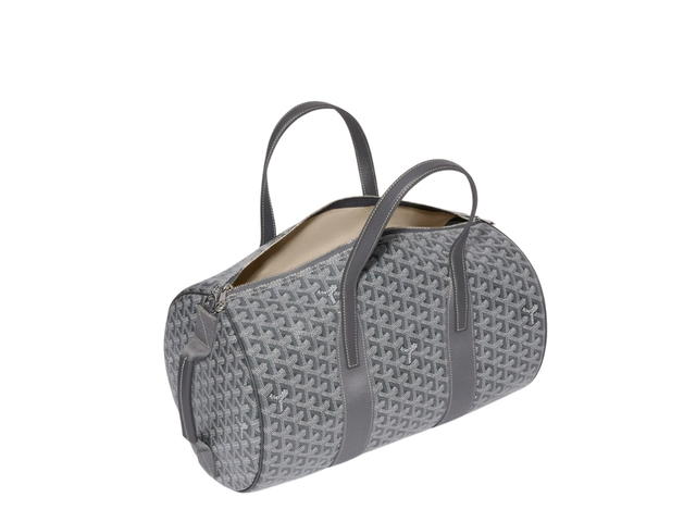 Goyard Goyard Barrel 40 Sports Bag In Goyardine Calfskin With Palladium Hardware Grey - view 3