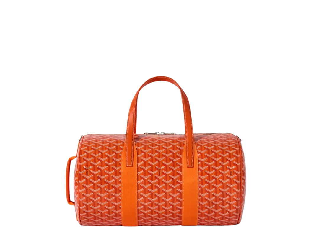 Goyard Goyard Barrel 40 Sports Bag In Goyardine Calfskin With Palladium Hardware Orange