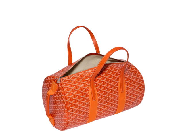 Goyard Goyard Barrel 40 Sports Bag In Goyardine Calfskin With Palladium Hardware Orange - view 3