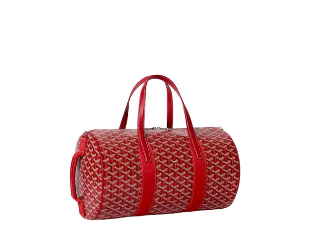 Goyard Goyard Barrel 40 Sports Bag In Goyardine Calfskin With Palladium Hardware Red - view 2