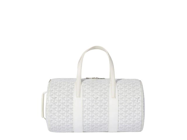 Goyard Goyard Barrel 40 Sports Bag In Goyardine Calfskin With Palladium Hardware White - view 1