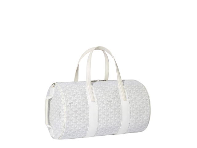 Goyard Goyard Barrel 40 Sports Bag In Goyardine Calfskin With Palladium Hardware White - view 2