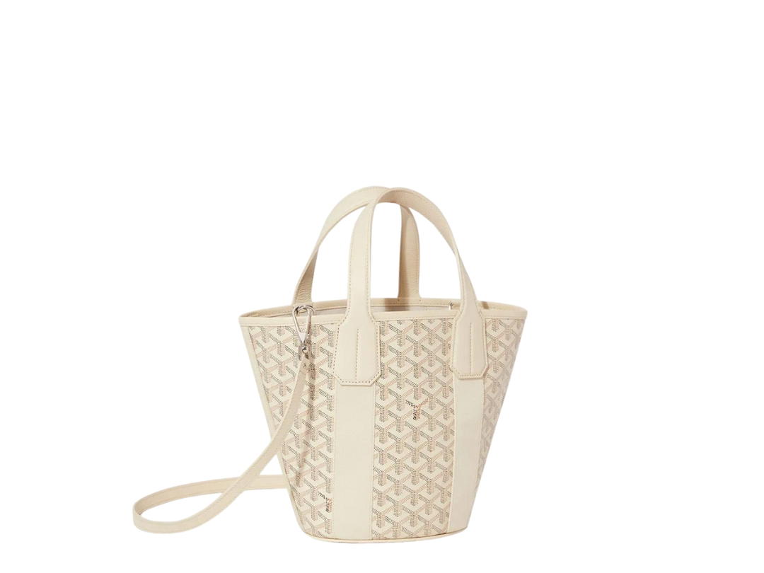 Goyard Goyard Belharra PM Bag In Goyardine Calfskin With Palladium Hardware Sand Brown