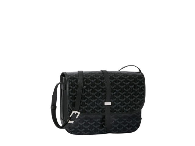 Goyard Goyard Belvedere MM Bag In Goyardine Canvas Decize Taurillon Leather With Palladium Hardware Jet Black - view 1