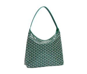 Goyard Bohème Hobo Bag In Goyardine Canvas And Chevroches Calfskin Green