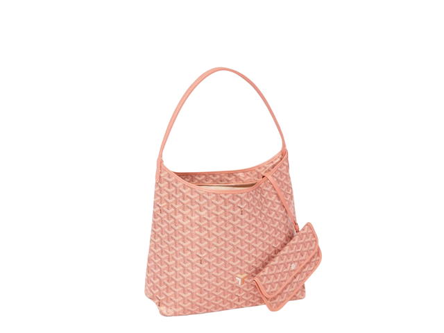 Goyard Goyard Bohème Hobo Bag In Goyardine Canvas And Chevroches Calfskin With Palladium Hardware Pearly Coral - view 2