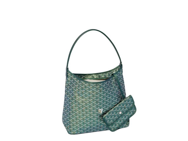 Goyard Goyard Bohème Hobo Bag In Goyardine Canvas And Chevroches Calfskin With Palladium Hardware Pearly Green - view 2