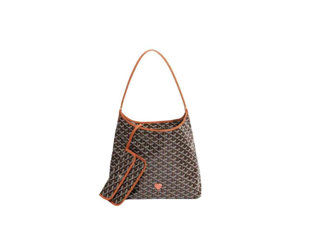 Goyard Goyard Bohème Hobo Bag Coeur Medium Orange Black Tan