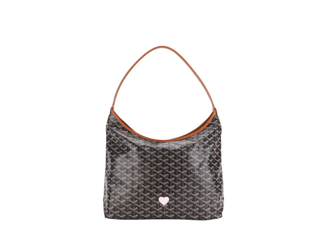Goyard Goyard Bohème Hobo PM Bag Coeur Light Pink Black Tan