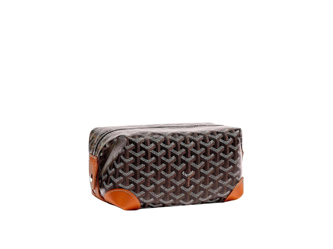 Goyard Goyard Bowling 25 Toiletry Bag Black Tan Brown