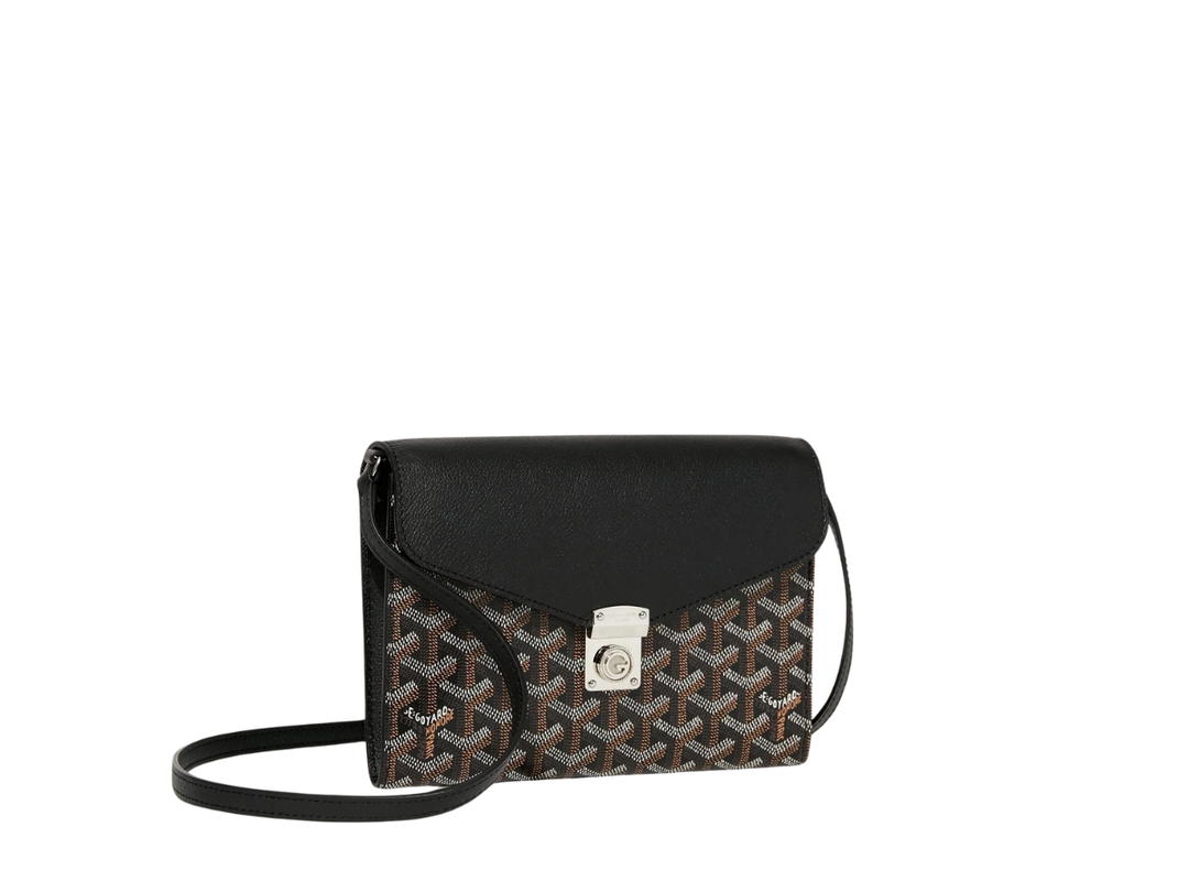 Goyard Goyard Chypre Wallet-Pouch In Goyardine-Calfskin With Palladium Hardware Black