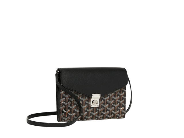 Goyard Goyard Chypre Wallet-Pouch In Goyardine-Calfskin With Palladium Hardware Black - view 1