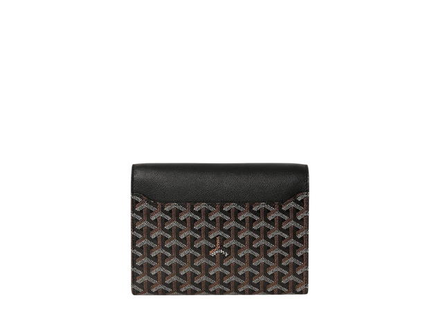 Goyard Goyard Chypre Wallet-Pouch In Goyardine-Calfskin With Palladium Hardware Black - view 3