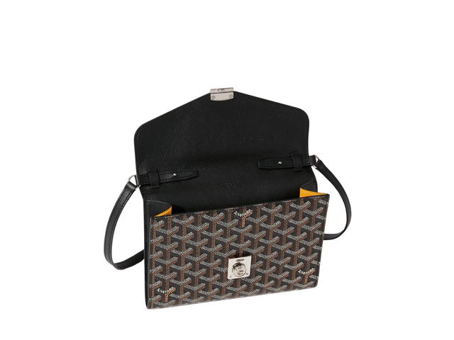Goyard Goyard Chypre Wallet-Pouch In Goyardine-Calfskin With Palladium Hardware Black - view 4