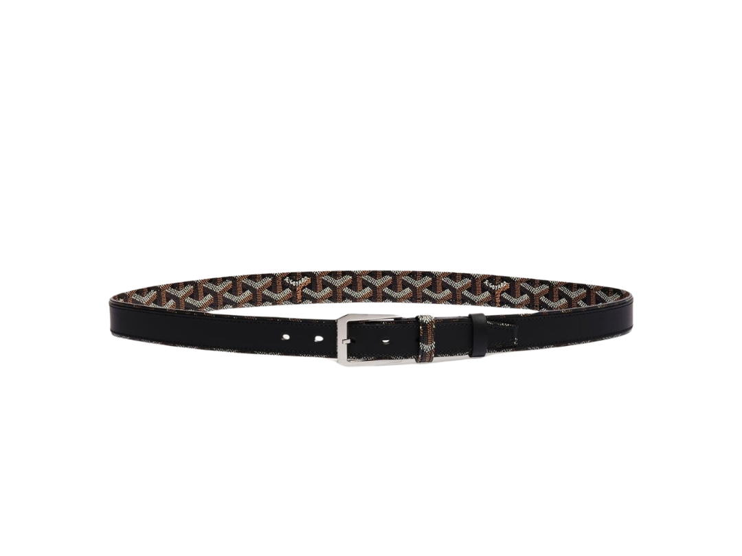 Goyard Goyard Fregate Belt 3CM In Goyarddine-Clamecy Cowhide With Palladium Hardware Black
