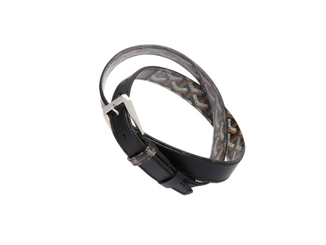 Goyard Goyard Fregate Belt 3CM In Goyarddine-Clamecy Cowhide With Palladium Hardware Black - view 2