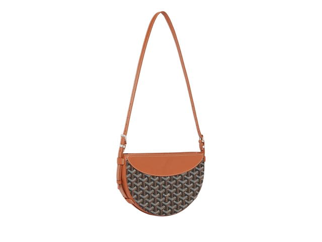 Goyard Goyard Hirondelle Bag In Goyardine Canvas And Chevroches Calfskin With Palladium Black & Tan Brown - view 1