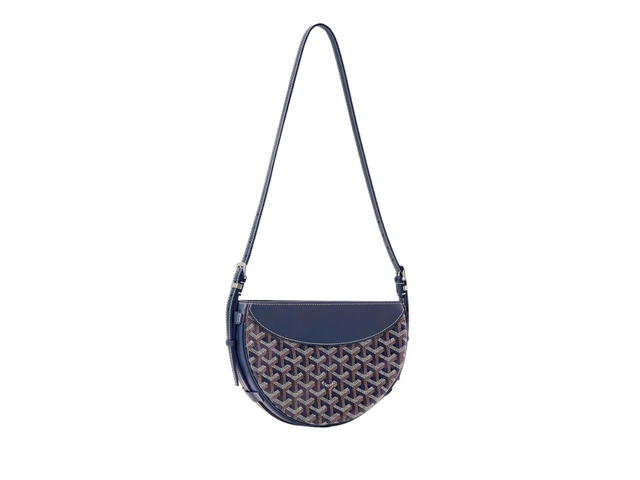 Goyard Goyard Hirondelle Bag In Goyardine Canvas And Chevroches Calfskin With Palladium Navy Blue - view 1