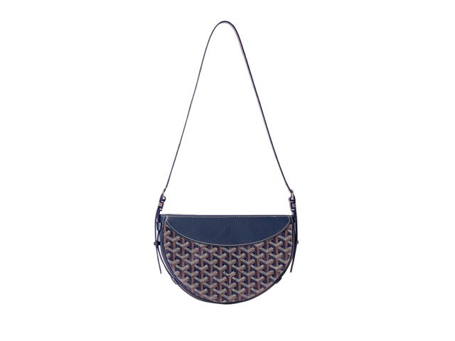 Goyard Goyard Hirondelle Bag In Goyardine Canvas And Chevroches Calfskin With Palladium Navy Blue - view 2