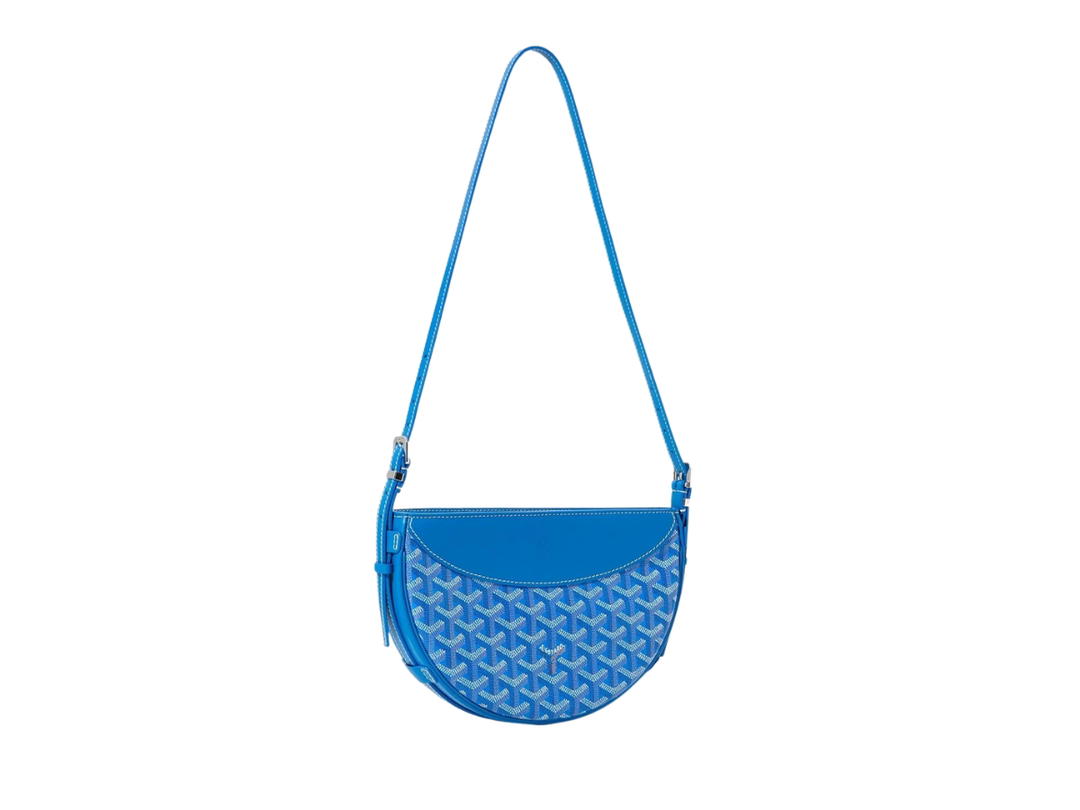 Goyard Goyard Hirondelle Bag In Goyardine Canvas And Chevroches Calfskin With Palladium Sky Blue
