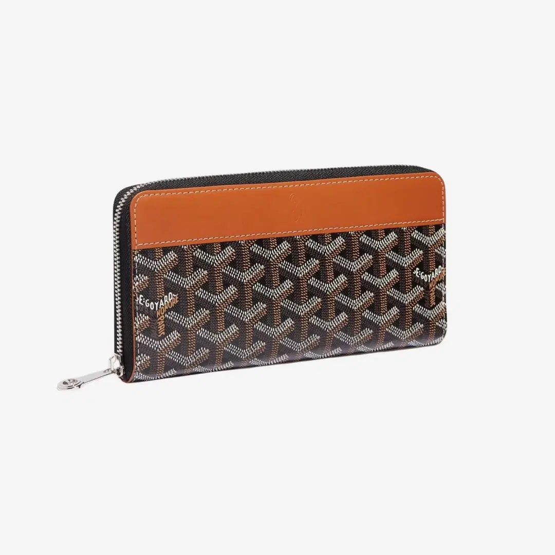 Goyard Goyard Matignon GM Wallet Black Tan Brown