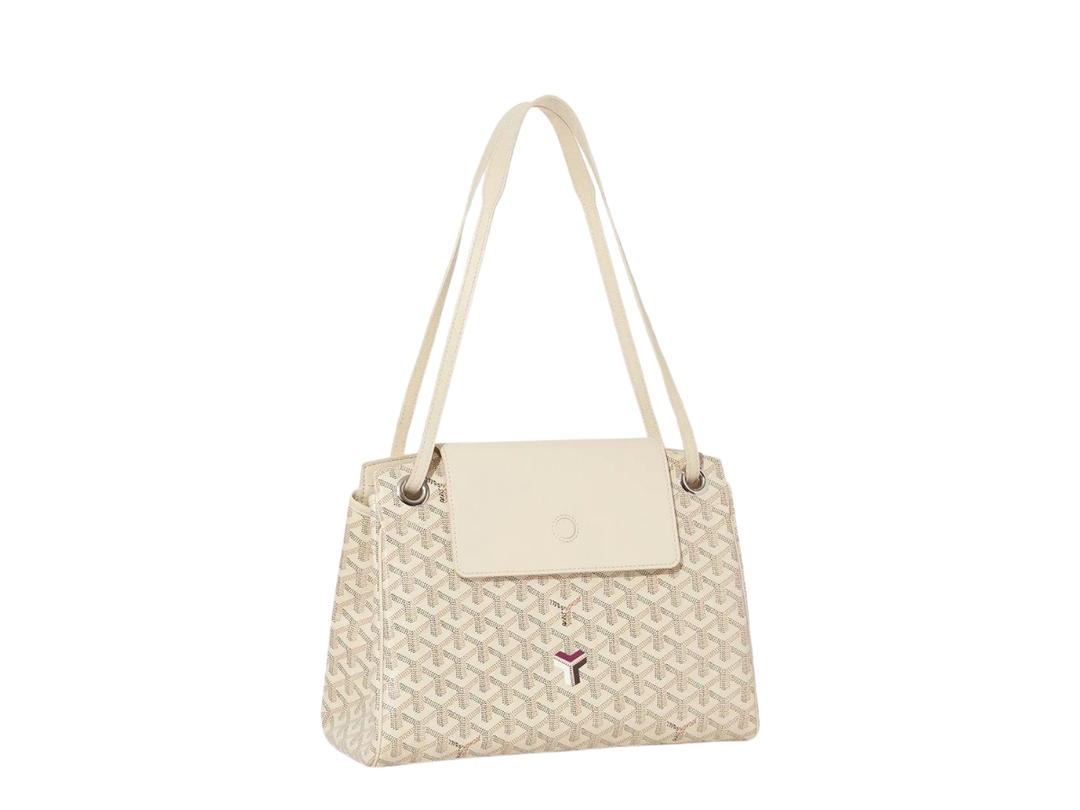Goyard Goyard Rouette Souple Bag In Goyardine Calfskin With Palladium Hardware Sand Brown