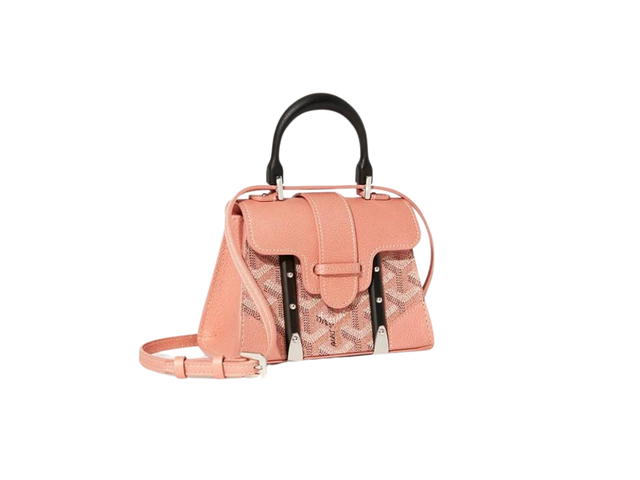 Goyard Goyard Saïgon Structuré Nano Bag In Goyardine Canvas And Decize Taurillon Leather With Palladium Pearly Coral - view 1