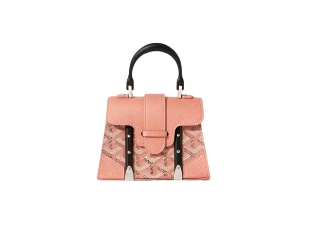Goyard Goyard Saïgon Structuré Nano Bag In Goyardine Canvas And Decize Taurillon Leather With Palladium Pearly Coral - view 2