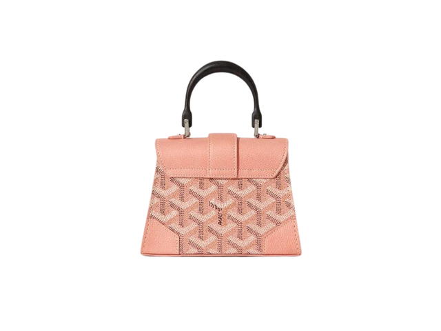 Goyard Goyard Saïgon Structuré Nano Bag In Goyardine Canvas And Decize Taurillon Leather With Palladium Pearly Coral - view 3