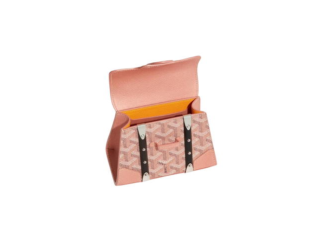 Goyard Goyard Saïgon Structuré Nano Bag In Goyardine Canvas And Decize Taurillon Leather With Palladium Pearly Coral - view 4