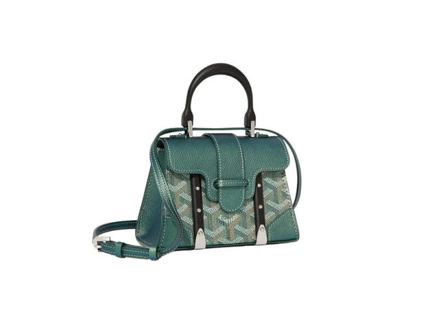 Goyard Goyard Saïgon Structuré Nano Bag In Goyardine Canvas And Decize Taurillon Leather With Palladium Pearly Green - view 1