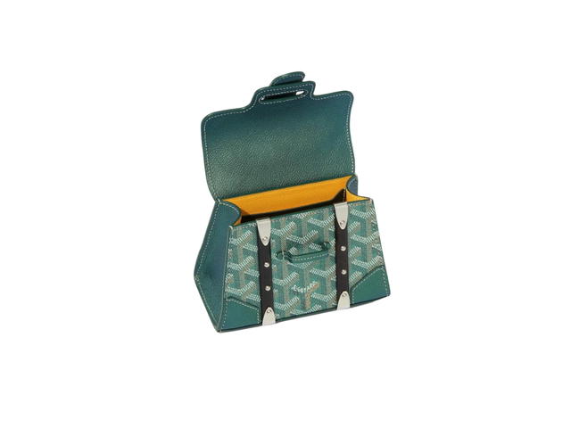 Goyard Goyard Saïgon Structuré Nano Bag In Goyardine Canvas And Decize Taurillon Leather With Palladium Pearly Green - view 4