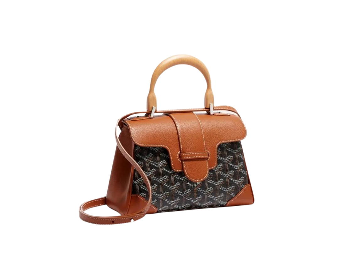 Goyard Goyard Saïgon Mini Bag Souple Black Tan Brown